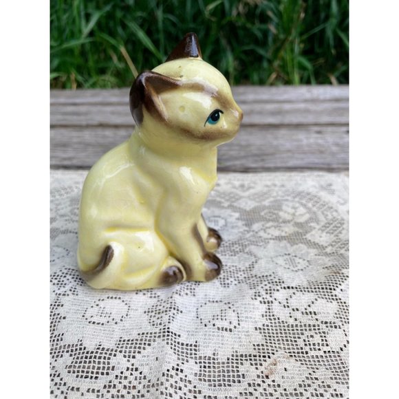 Vintage 1950s Ceramic Siamese Kitten Figurine - Picture 4 of 9
